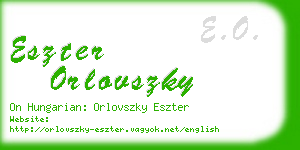 eszter orlovszky business card